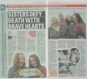 Doncaster Free Press | Dec 2013 | Sisters Defy Death